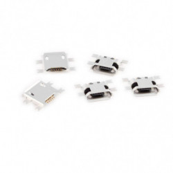 5 St Micro Usb Typ B Kvinna Uttag 5pin Smd Smt Jack Connector