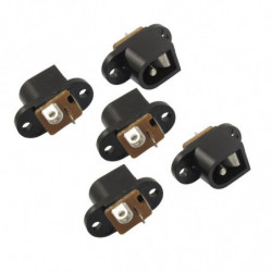 Imc 5 St 2 1x5 5mm Kvinna Likström Kraft Plugg Jack Uttag Svart