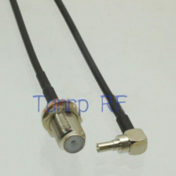 6in Crc9 Manlig Höger Vinkel Till F Kvinna Nöt Skott Kontakt Adapter Rg174 Rf Koaxial Hoppare Kabel