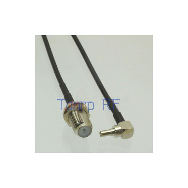 6in Crc9 Manlig Höger Vinkel Till F Kvinna Nöt Skott Kontakt Adapter Rg174 Rf Koaxial Hoppare Kabel