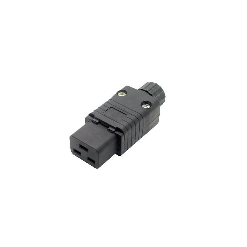 Iec 320 C19 Connector Dator Växelström Kraft Plugg 15a 250v Monterar Kraft Plugg Wpt604