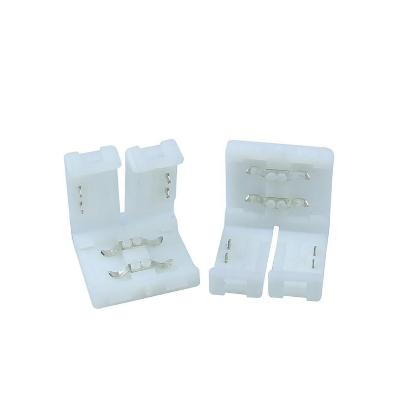 Nej Lödning 10mm 2pin Enda Färg Led Remsa Connector Adapter För 5630 5730 5050 Led Flexibel Remsa