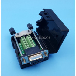 Dsub Db9 Kvinna 9 Stift Plugg Bryta Ut Styrelse Terminaler Connector Skruva Typ Svart Plast Omslag