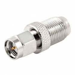 F Typ Kvinna Till Sma Manlig Plugg Koaxial Adapter Connector Silver Tona