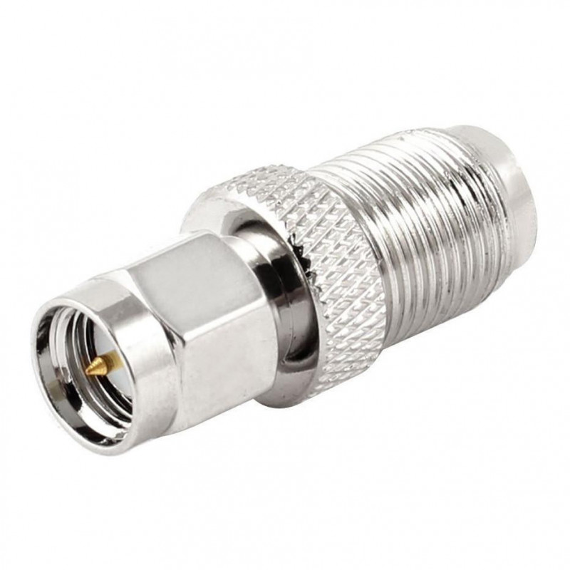 F Typ Kvinna Till Sma Manlig Plugg Koaxial Adapter Connector Silver Tona