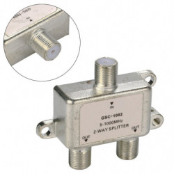 2 Sätt 51000 Mhz Signal Koaxial F Connector Splitter Kabel Tv Växla Bi126