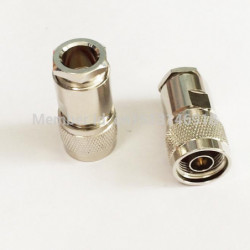 1 Bit N Manlig Plugg Rf Lirka Connector Klämma Rg8 Rg213 Lmr400 Rakt Nickelpläterad Ssist