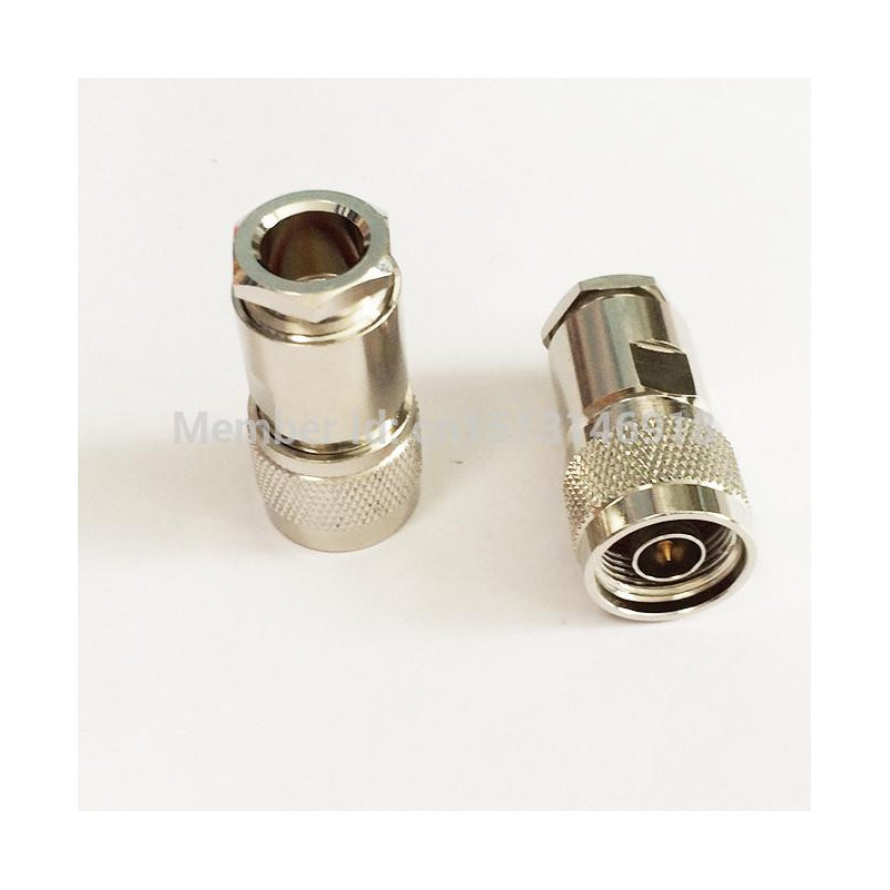 1 Bit N Manlig Plugg Rf Lirka Connector Klämma Rg8 Rg213 Lmr400 Rakt Nickelpläterad Ssist