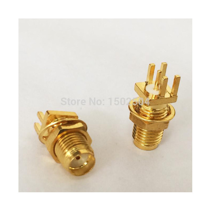 1 St Sma Kvinna Jack Nöt Rf Lirka Connector För Slutet Lansera Pcb Kabel Rakt Guldpläterad Ssist