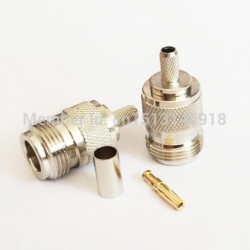 1 St N Kvinna Jack Rf Lirka Connector Crimp Rg58 Rg142 Rg400 Lmr195 Rakt Nickelpläterad Ssist