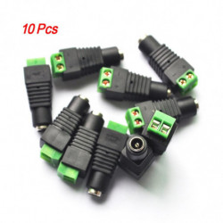 Thgs 10 St Cctv Kamera 2 1x5 5mm Kvinna Kraft Adapter Likström Connector Plugg
