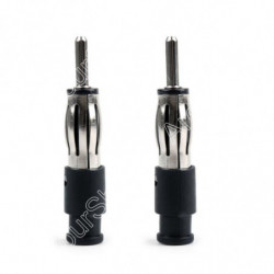 2pack Manlig Bil Cd Radio Antenn Antenn Plugg Adapter Plast Hantera Kontakt
