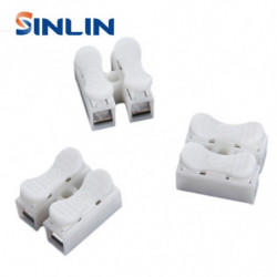 10 St Ch2 Vår Tråd Snabbt Connector Splitsa Med Nej Svetsning Nej Skruvar Kabel Klämma Terminal 2