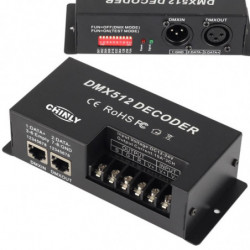 3 Kanalisera 30a Rgb Dmx 512 Led Avkodare Kontroller Dmx Dimmer Använda Sig Av För Dc1224v Rgb Led