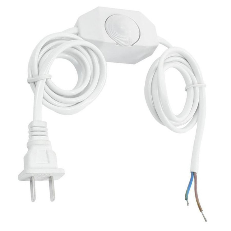 Vit Lampa Kraft Sladd Med Dimmer Växla Växelström 250v 110v Oss Plugg