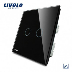 Livolo Trådlös Växla Storbritannien Standard Vlc302r62 Kristall Glas Panel Digital Avlägsen Ljus