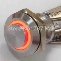 Elewind 12mm Metall Skjuta På Knapp Växla Med Ljus Pm121h10e J R 12v S