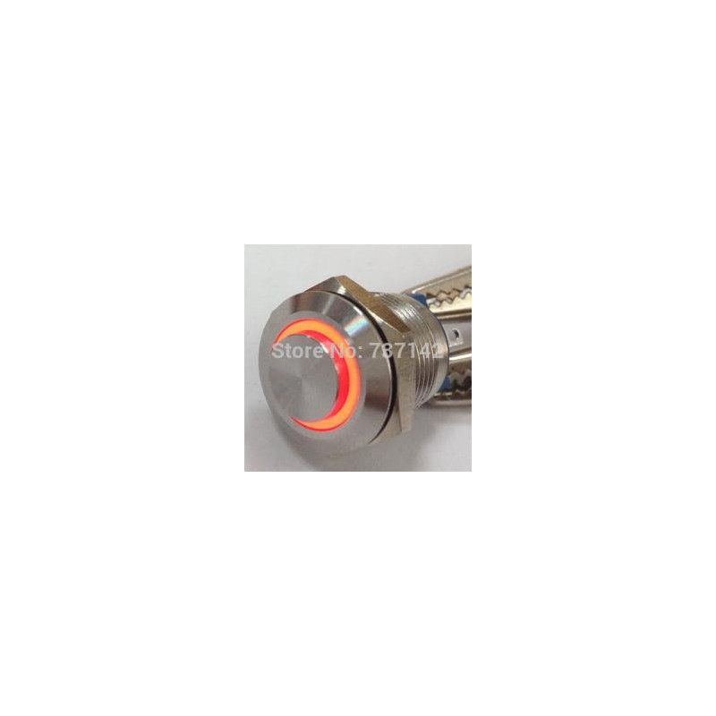 Elewind 12mm Metall Skjuta På Knapp Växla Med Ljus Pm121h10e J R 12v S