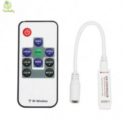 Tanbaby Dc524v 10key Rf Trådlös Avlägsen Rgb Kontroller Mini Kontroller Dimmer För Led Remsa 5050
