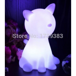 Regnbåge Färgrik Djur Katt Led Natt Ljus Lampa För Barn Chien Natt Lampa För Barn Ssist