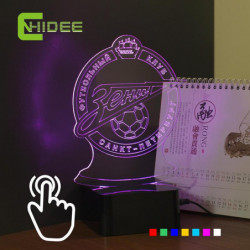 Cnhidee Roman Usb 3d Natt Lights För Petersburg Zenit Fotboll Team Fans Futbol Lampa Som Hem Belysning