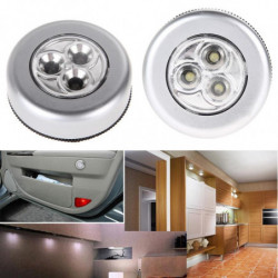 3 Led Trådlös Pinne Knacka Garderob Rör Ljus Lampa Batteri Powered Runda Veilleuse Mini Trådlös