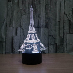 3d Illusion Eiffel Torn Tabell Dekorationer Led Skrivbord Lampa Som Fs2821