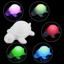 Söt Sköldpadda Led 7 Färger Natt Ljus Lampa Fest Jul Dekoration Färgrik Ssist