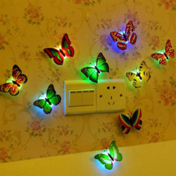 Blinkande Led Färg Byta Färgrik Fjäril Natt Ljus Bebis Barn Rum Vägg Lights Fest Dekor Jul Led Natt