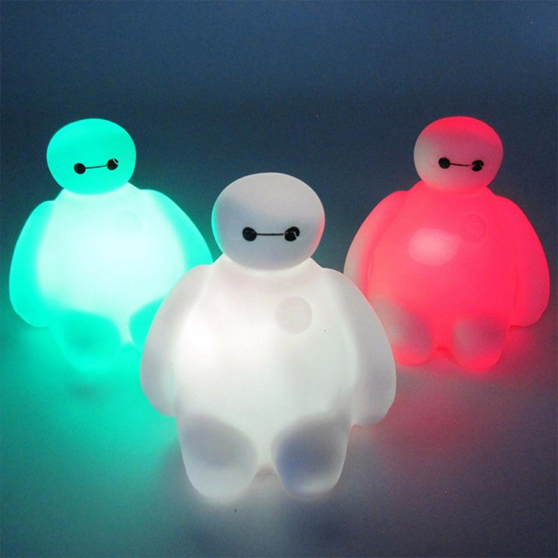 Led Färg Byta Natt Ljus Tecknad Serie Baymax Led Energi Sparande Lampa Bebis Rum Natt Led Ljus Lampa