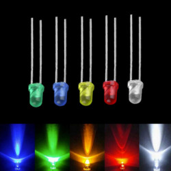 100pc Massa 3mm Rgb Led Utrustning Blandad Färg Röd Grön Gul Blå Vit Ljus Avger Diod