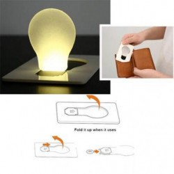 Bärbar Mini Belysning Plånbok Kort Ficka Led Kort Natt Ljus Lampa Kreativ