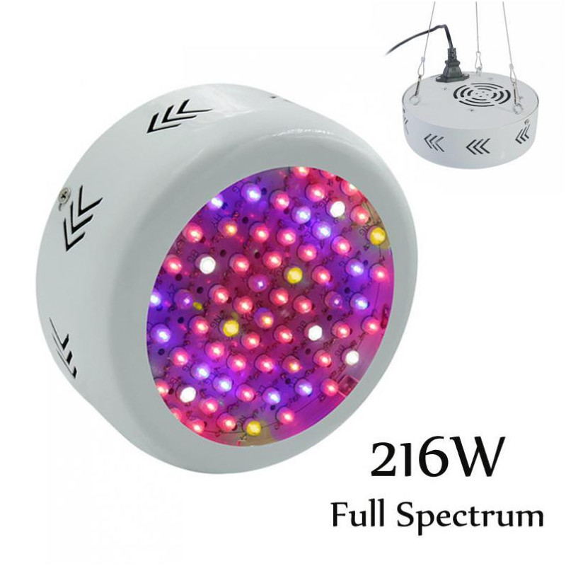 216w Ljusstyrka 72pcs Full Spektrum Led Ufo Växande Ljus Lampa För Växter Blommande Belysning Hög