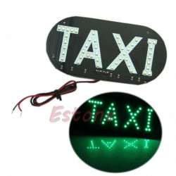 12v Taxi Bil Bil Fordon Vindruta Cab Skylt Grön Led Ljus Lampa