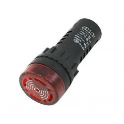 Ad1622sm Växelström 220v 22mm Blixt Ljus Röd Led Aktiva Summer Pip Indikator