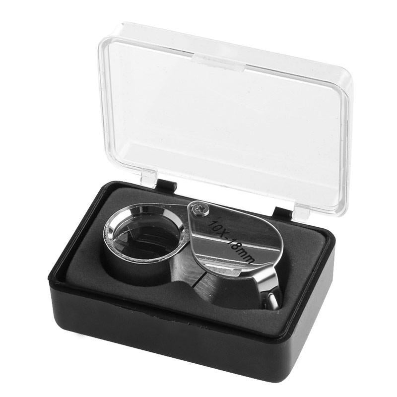 10x18mm Mini Triplet Juvelerare Öga Lupp Förstoringsglas Förstoringspos Trunc Glas Smycken Diamant