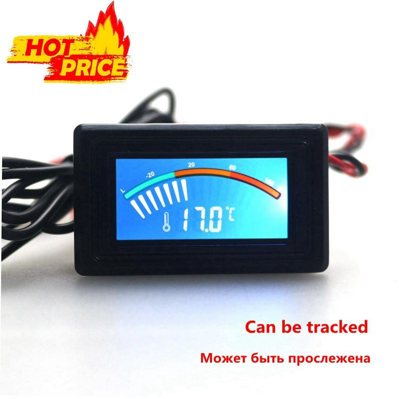 50 110c Digital Lcd Pekare Termometer I De Bil Vatten Temperatur Testare C F Med Sensor För Luft Conditioning