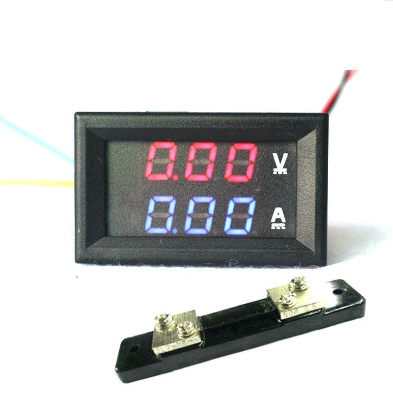 2 I 1 Likström Volt Amp Dubbel Visa Meter 0