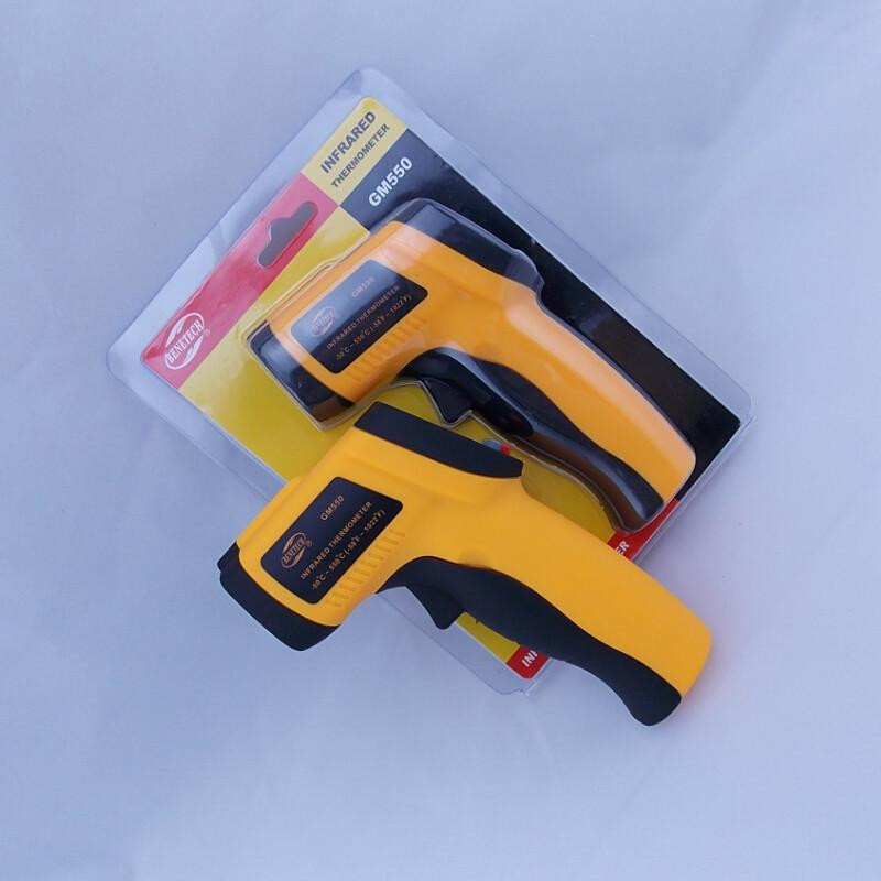 Ickecontact Digital Laser Temperatur Pistol Ir Infraröd Termometer Syn Gm550 50 550c 58 1022f Emissivitet