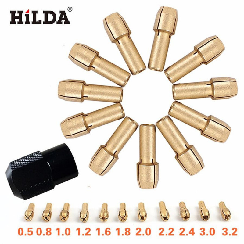 Hilda 12 St Uppsättning Mässing Hylsa Chuck 0
