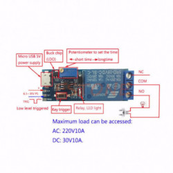 1 St 5v 30v Dröjsmål Relä Timer Modul Trigger Dröjsmål Växla Micro Usb Kraft Verktyg Oss