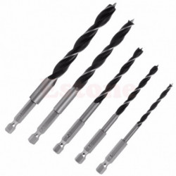 Borra Bit Uppsättning 4 5 6 8 10mm Snabbt Byta Metall Verktyg 1 4 Hex Skaft Trä Hcs 5pcs