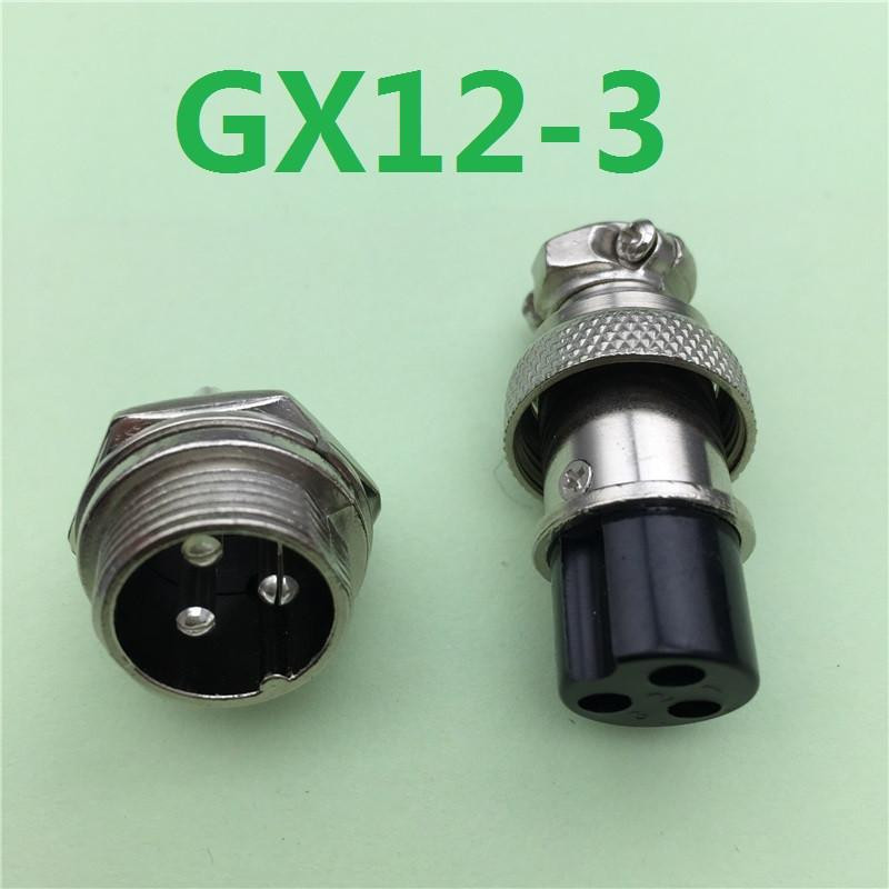 1 St Gx12 3 Stift Manlig Kvinna 12mm Tråd Panel Connector Flyg Plugg L 89 Gx12 Cirkulär Connector Uttag