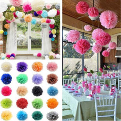 5pcs Vävnad Papper Pompom...