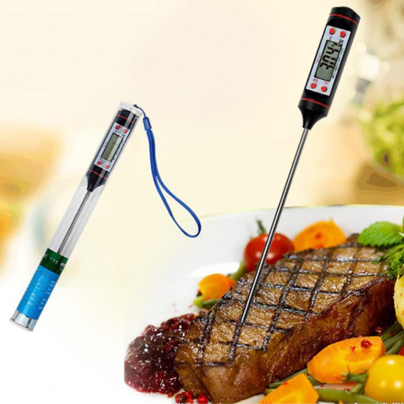 Mini Bärbar Digital Lcd Visa Kök Termometer Hushåll Kök Matlagning Mat Sond Bbq Sensor Kaliber Värme