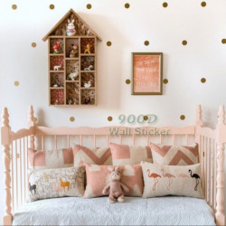 Guld Polka Dots Vägg...