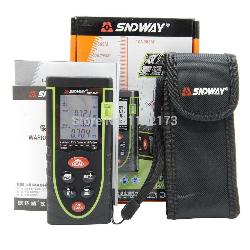 Sndway 40m Laser Distans Meter Laser Avståndsmätare Swm40 Noggrannhet 2mm Maximal Mätning Distans